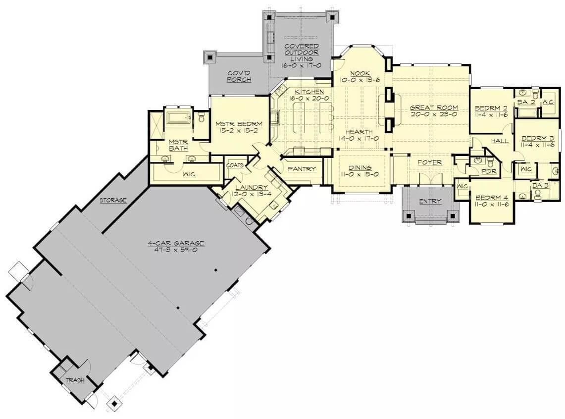 Spacious One-Story Home with a 4-Car Garage