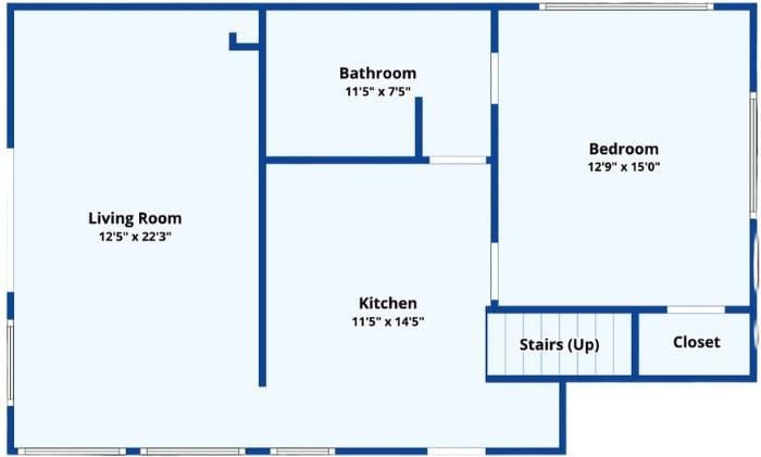 Notice the Seamless Flow from Kitchen to Living Room in This Practical Layout