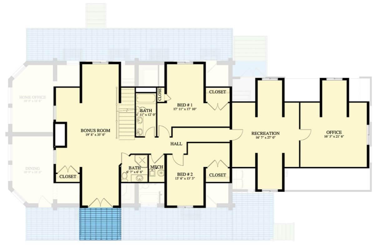 Explore the Versatile Upper Floor Plan with a Spacious Bonus Room