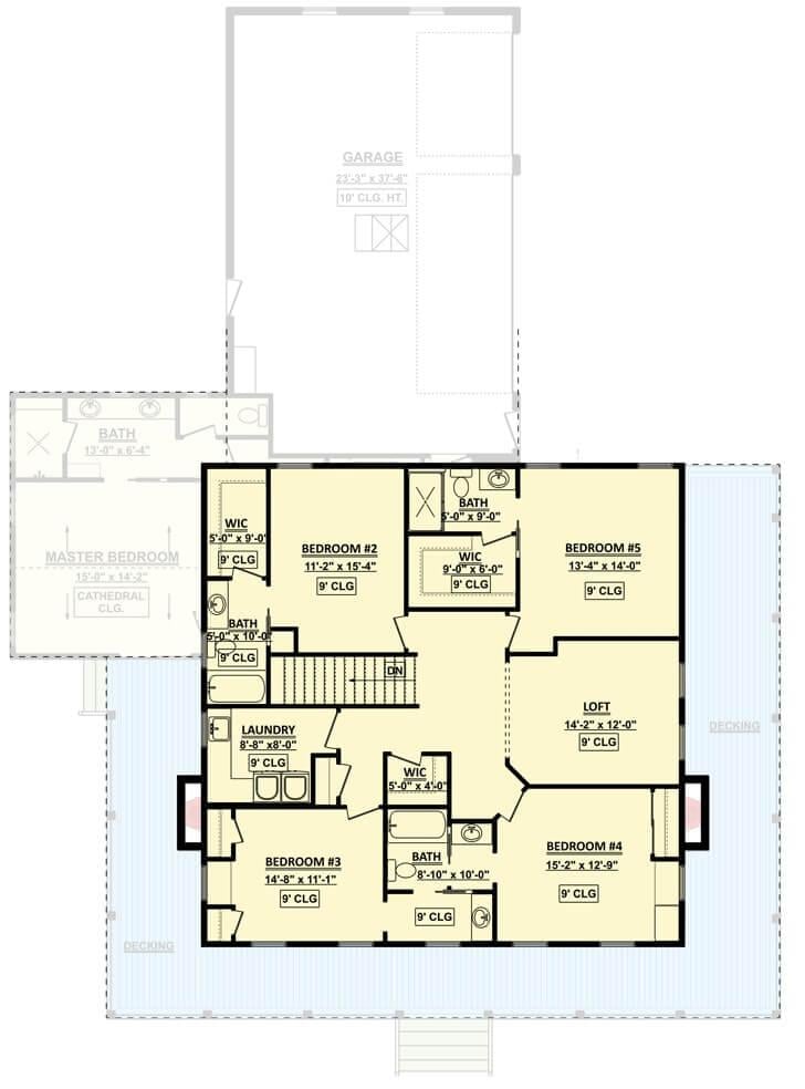 Exploring a Spacious Multi-Bedroom Floor Plan with a Loft and Laundry Area