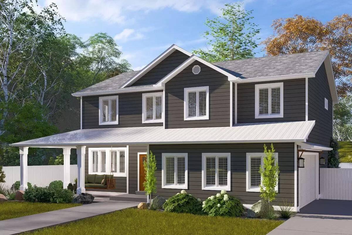 Charming Craftsman Design with an Inviting Porch Swing