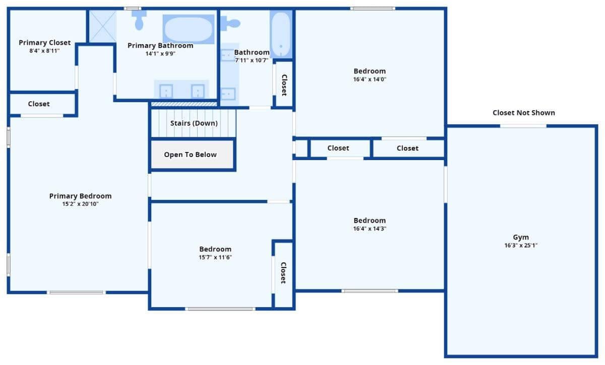 Three-Bedroom Upper Floor with an Enclave Gym Area