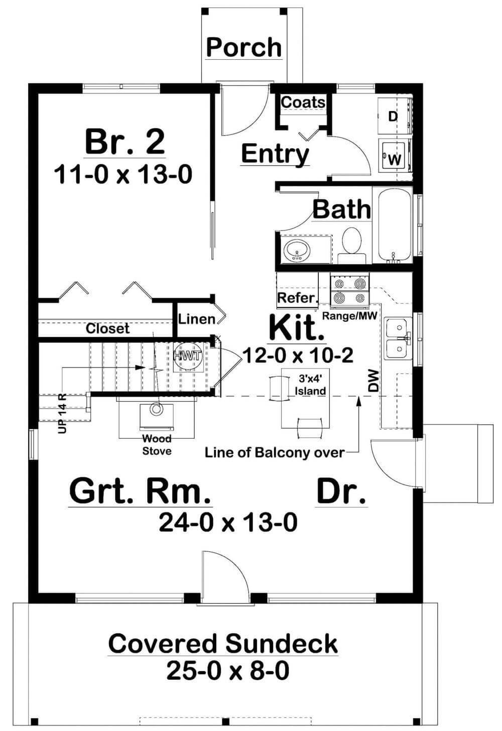 Intimate Floor Plan Featuring a Sunlit Great Room and Sundeck