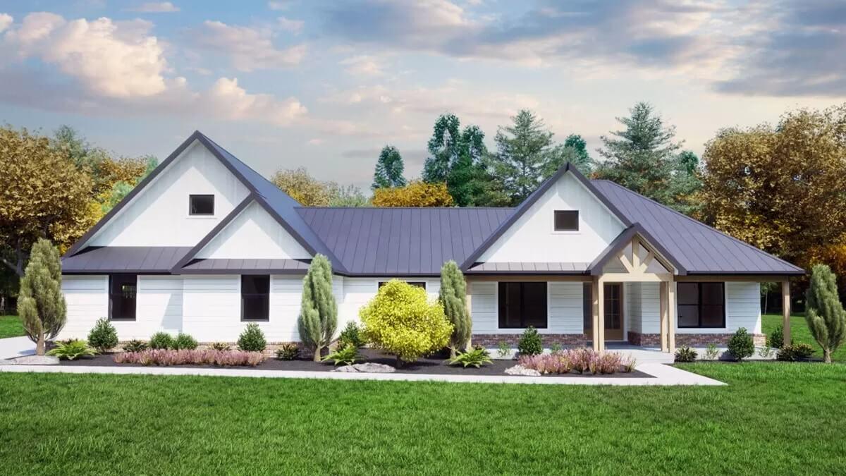 Charming Gabled Rooflines Create a Striking Facade