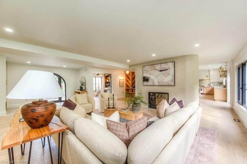 Notice the Built-in Wine Rack Enhancing This Cozy Living Space