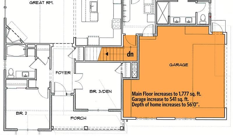 Practical Main Floor Layout with Expansive Garage Space