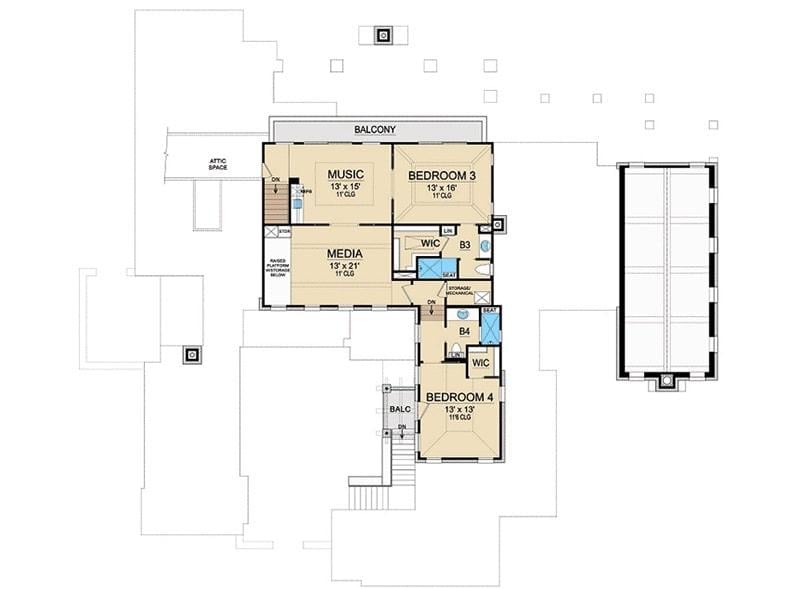 Explore the Upper Floor: Media Room and Spacious Bedrooms