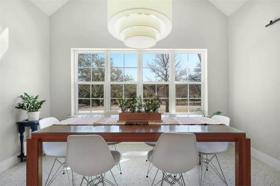 Notice the Abundance of Natural Light in This Minimalist Dining Area