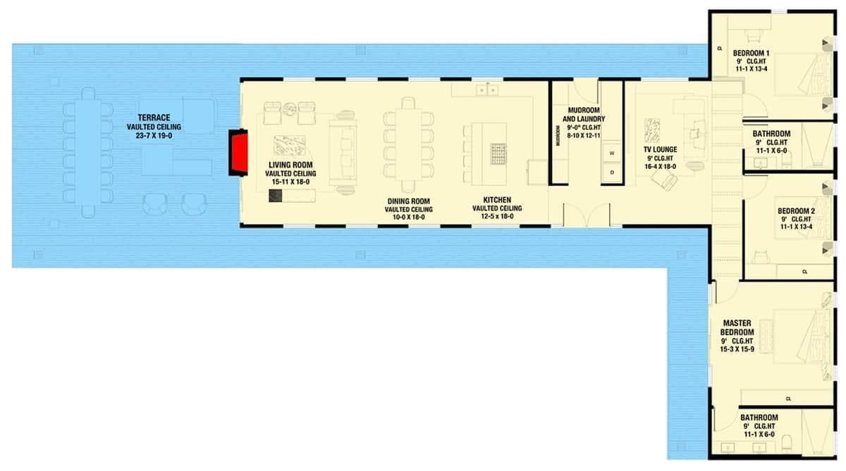 Explore This Open-Concept Floorplan with a Spacious Terrace