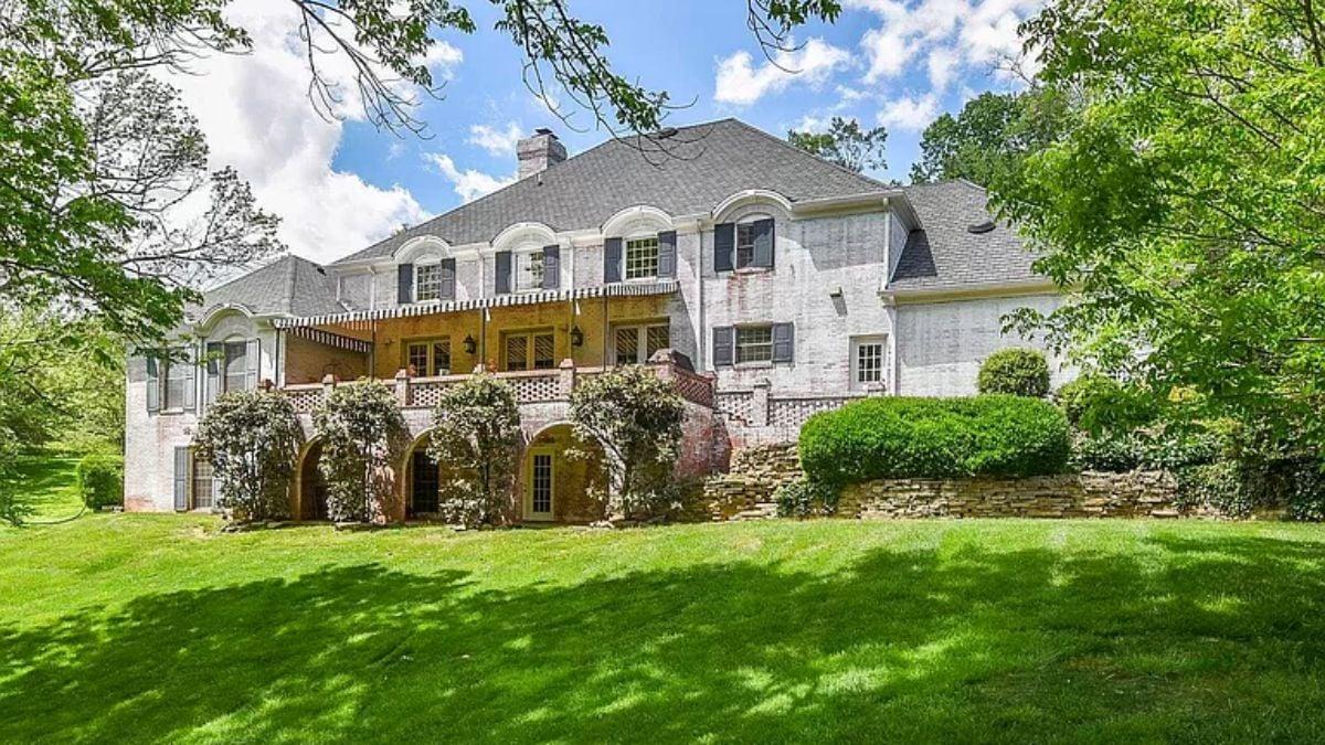 Stately Colonial Rear with Arched Brick Loggia