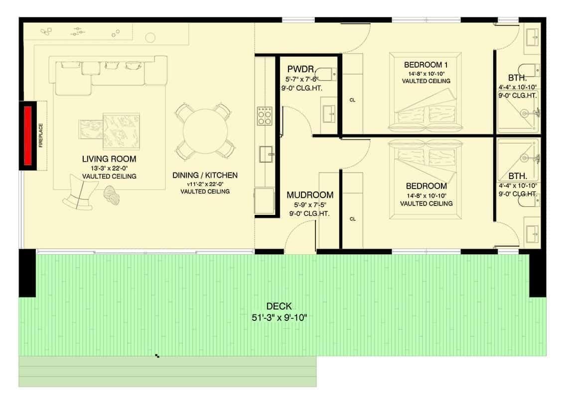 Explore This Thoughtful Layout with Vaulted Ceilings