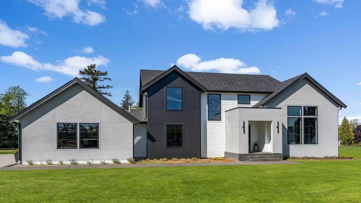Bold Facade Featuring a Striking Greyscale Palette