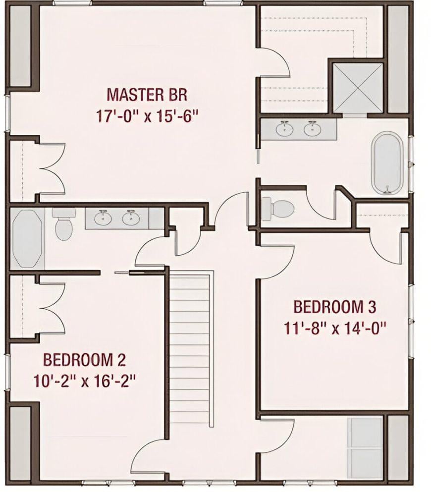 Exploring the Upper Floor Layout: Three Spacious Bedrooms Await