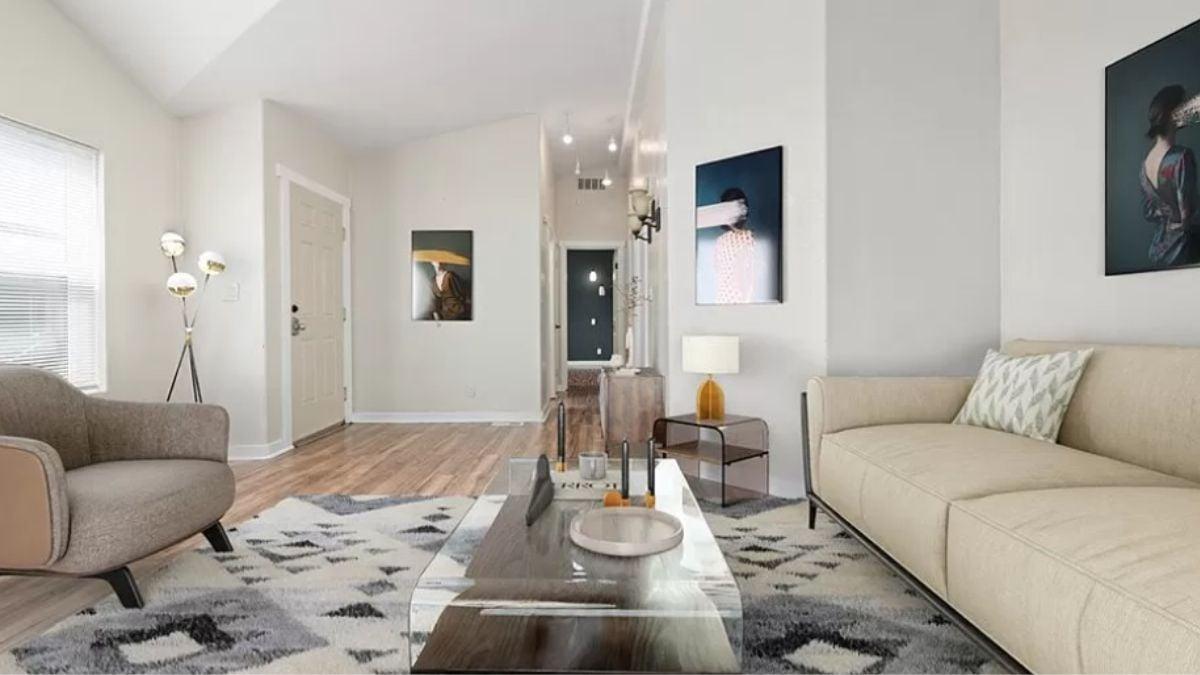 Modern Living Room Featuring Artful Minimalist Touches