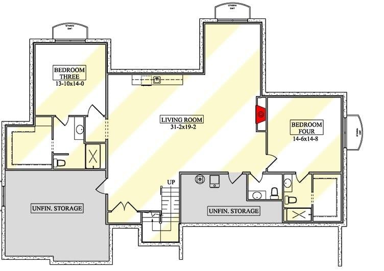 Explore This Lower Level Layout with Spacious Living Room