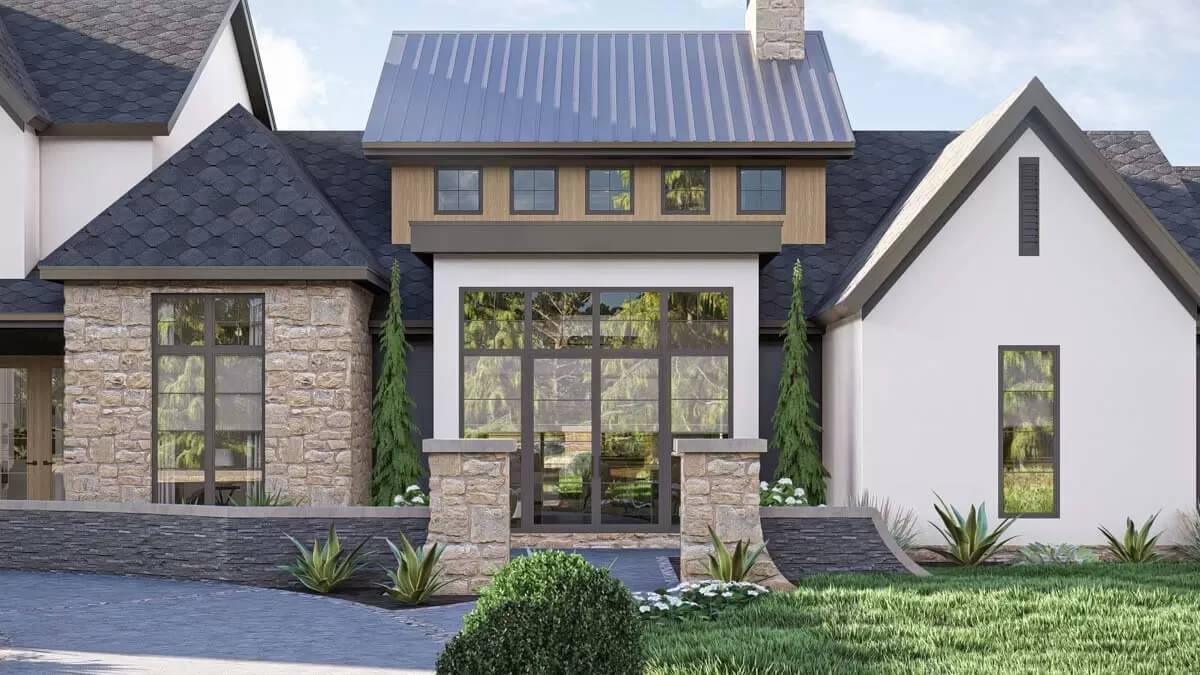 Check Out the Mix of Stone and Modern Rooflines