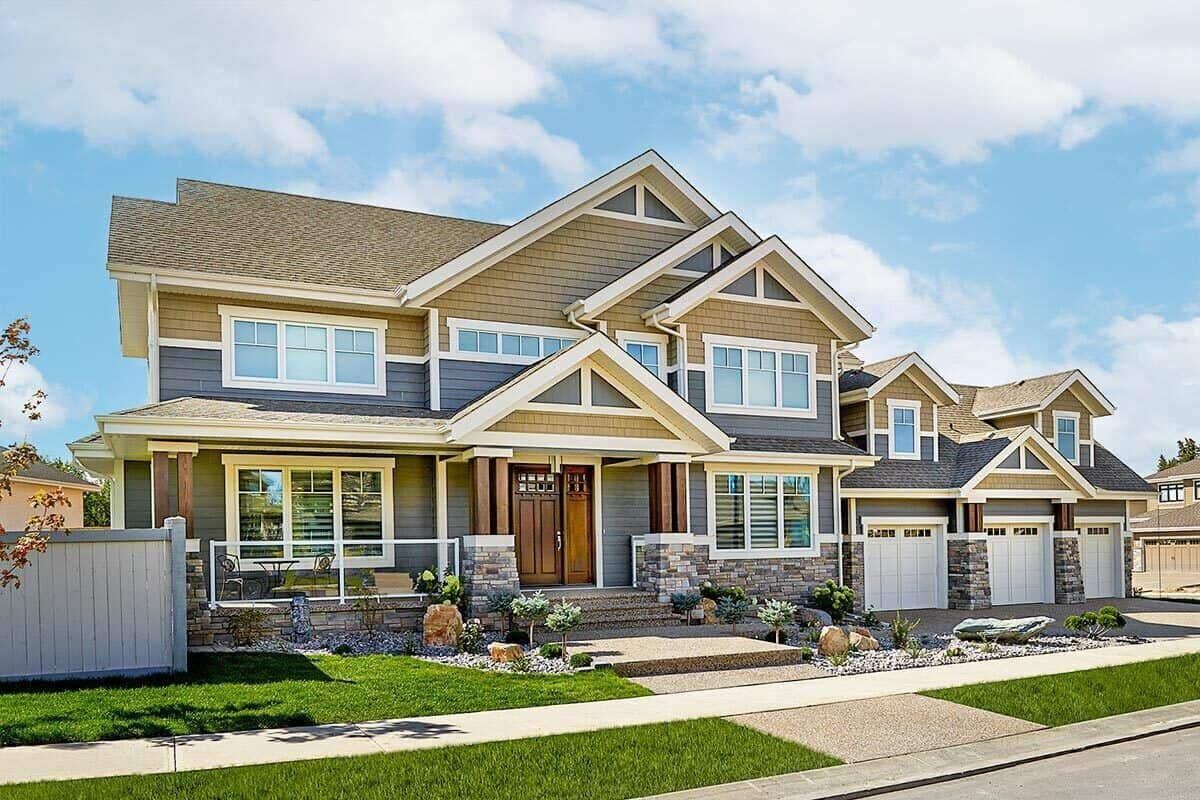Check Out the Striking Gable Roofs on This Craftsman Gem