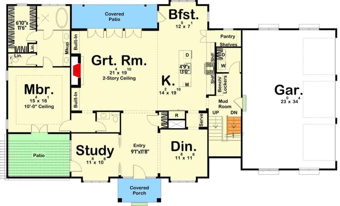 Explore the Spacious Great Room with a Soaring 2-Story Ceiling