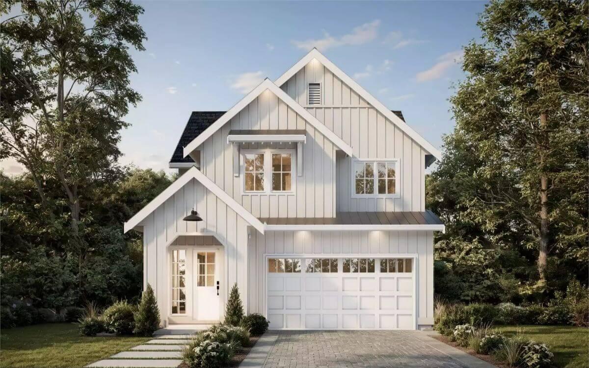 Charming Gabled Facade with a Touch of Modern Simplicity
