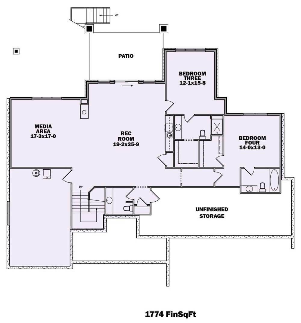 Explore the Spacious Layout with a Dedicated Media Area and Rec Room