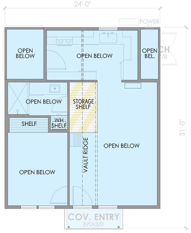 Explore the Open Layout with Vaulted Ceiling and Storage Solutions