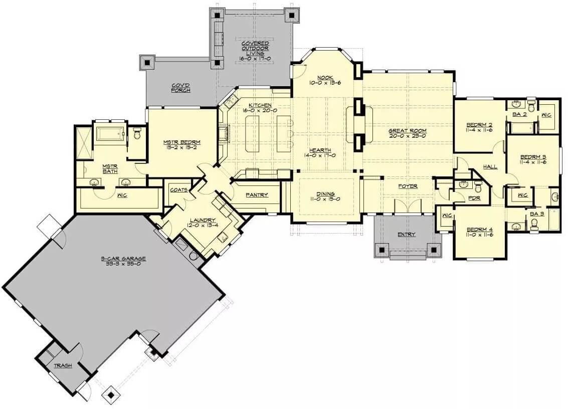 Explore This Spacious Floor Plan with a 3-Car Garage and Versatile Living Spaces