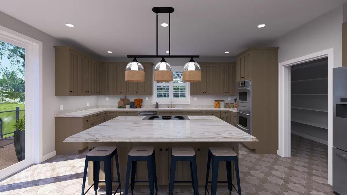 Check Out the Spacious Kitchen Island Perfect for Gatherings