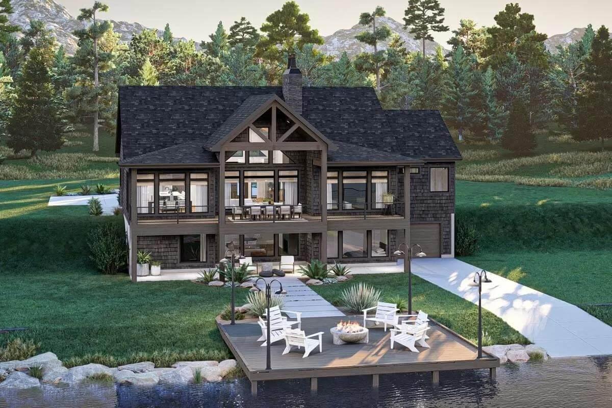 Expansive Lakeside Deck Perfect for Relaxing Evenings