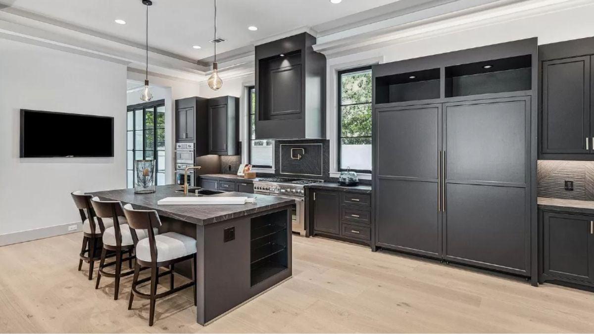 Wow, These Dark Cabinets Make a Bold Statement in This Bright Kitchen