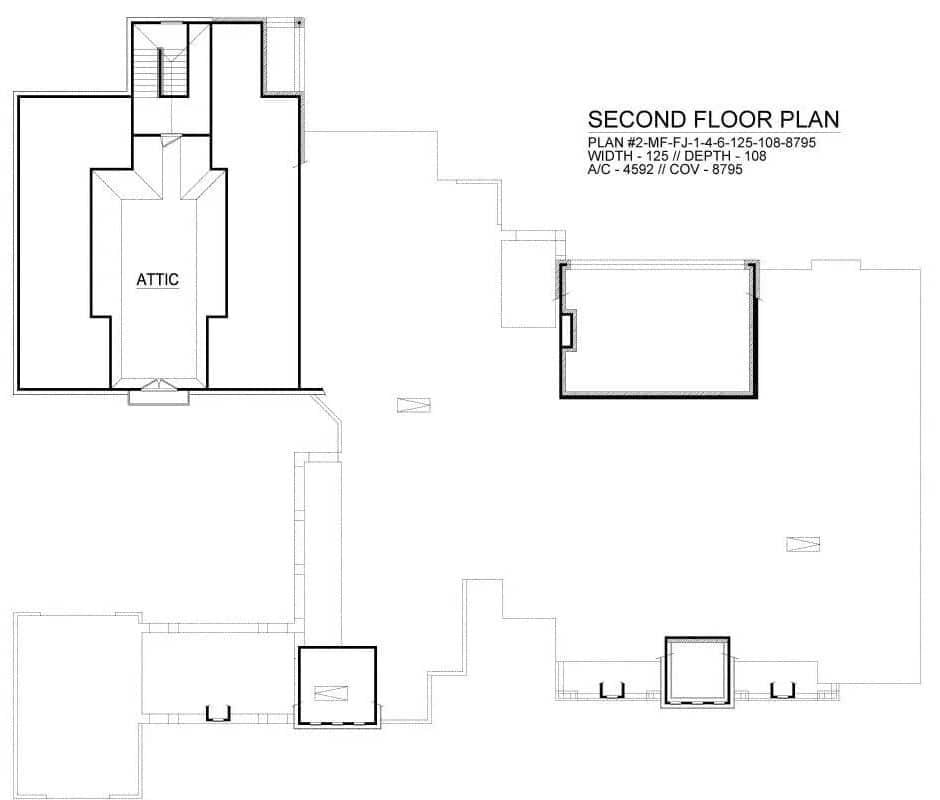 Exploring the Expansive Attic Space in This Second Floor Plan