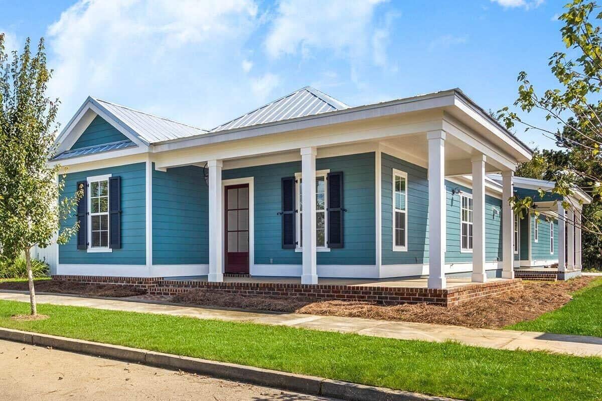 Charming Blue Cottage with a Wraparound Porch