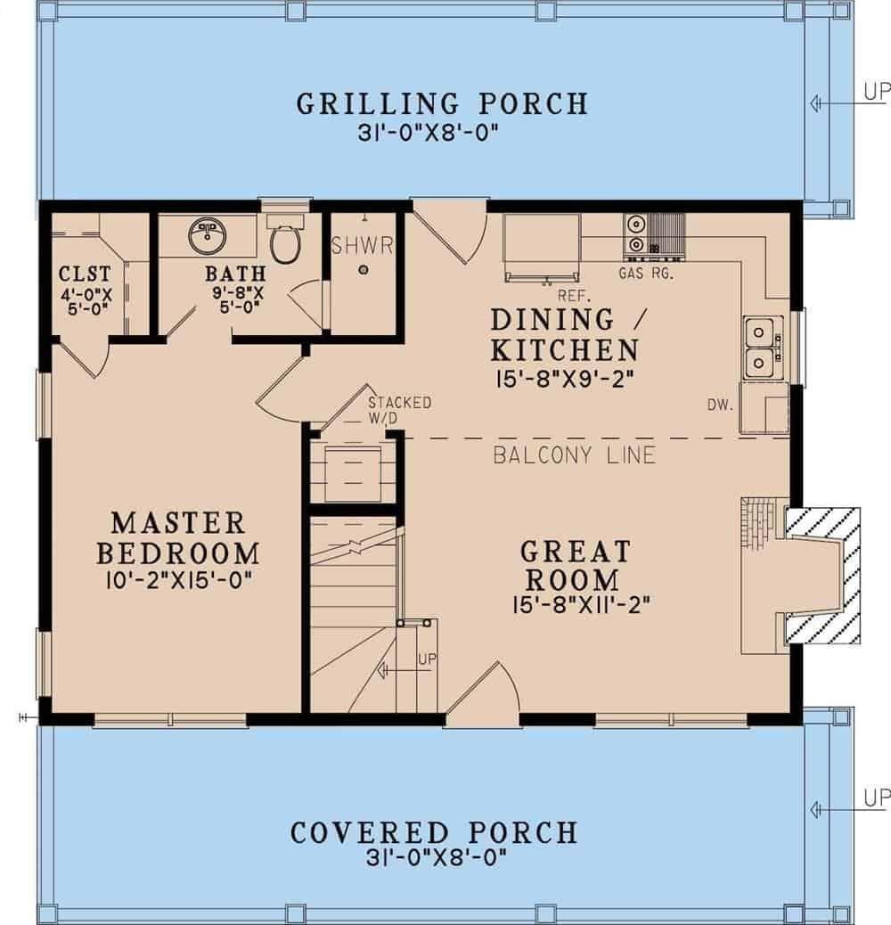 Explore the Spacious Grilling Porch on This Floor Plan