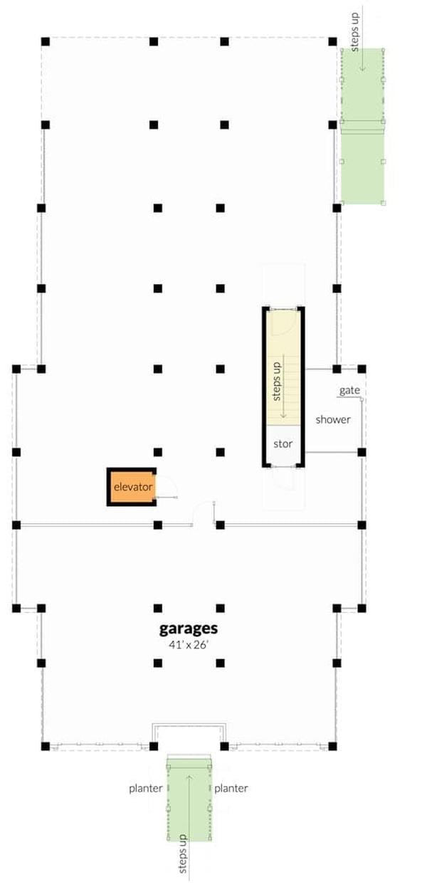 Check Out the Elevator Convenience in This Spacious Garage Layout