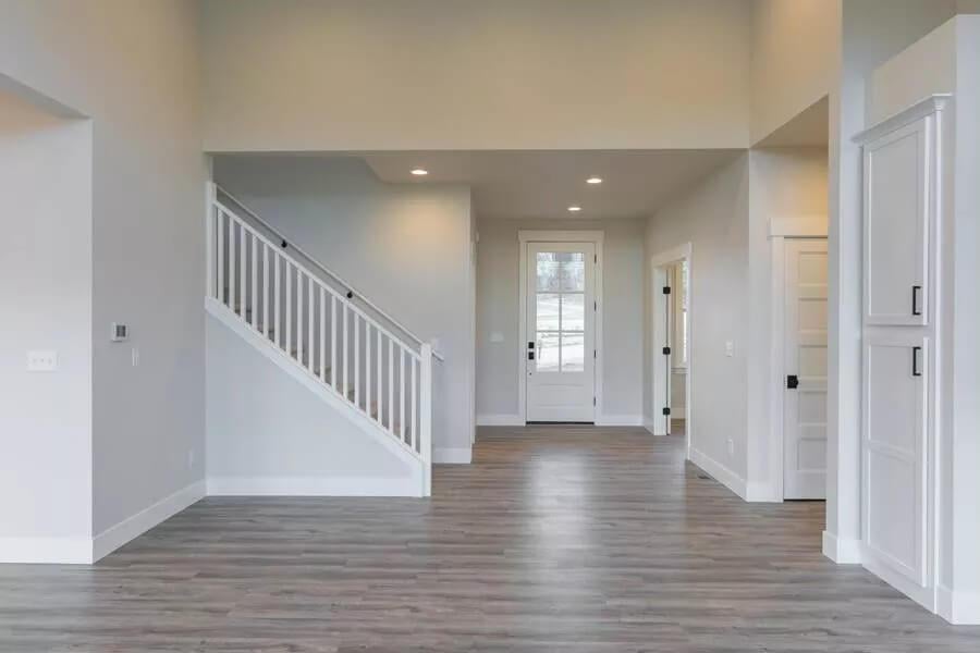 Notice the Clean Lines of the Craftsman Staircase