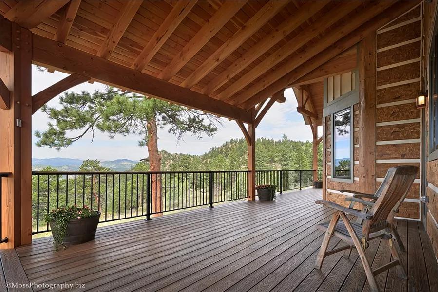 Wow, Look at That Timber Roof and Scenic Mountain Views from the Porch