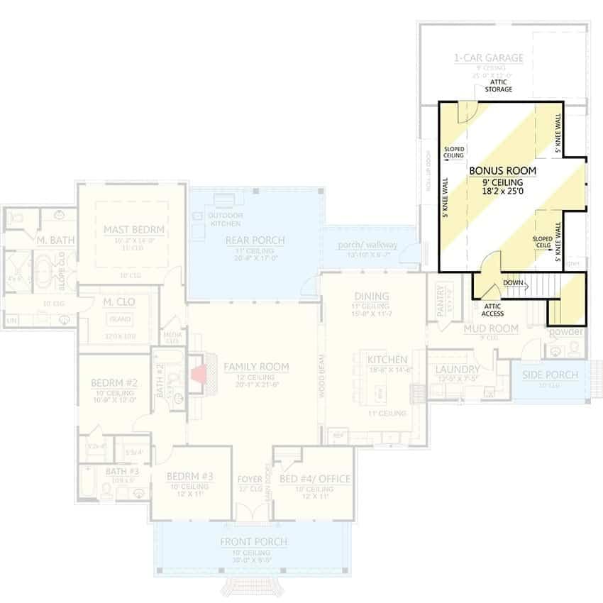 Explore the Spacious Bonus Room in This Thoughtful Layout