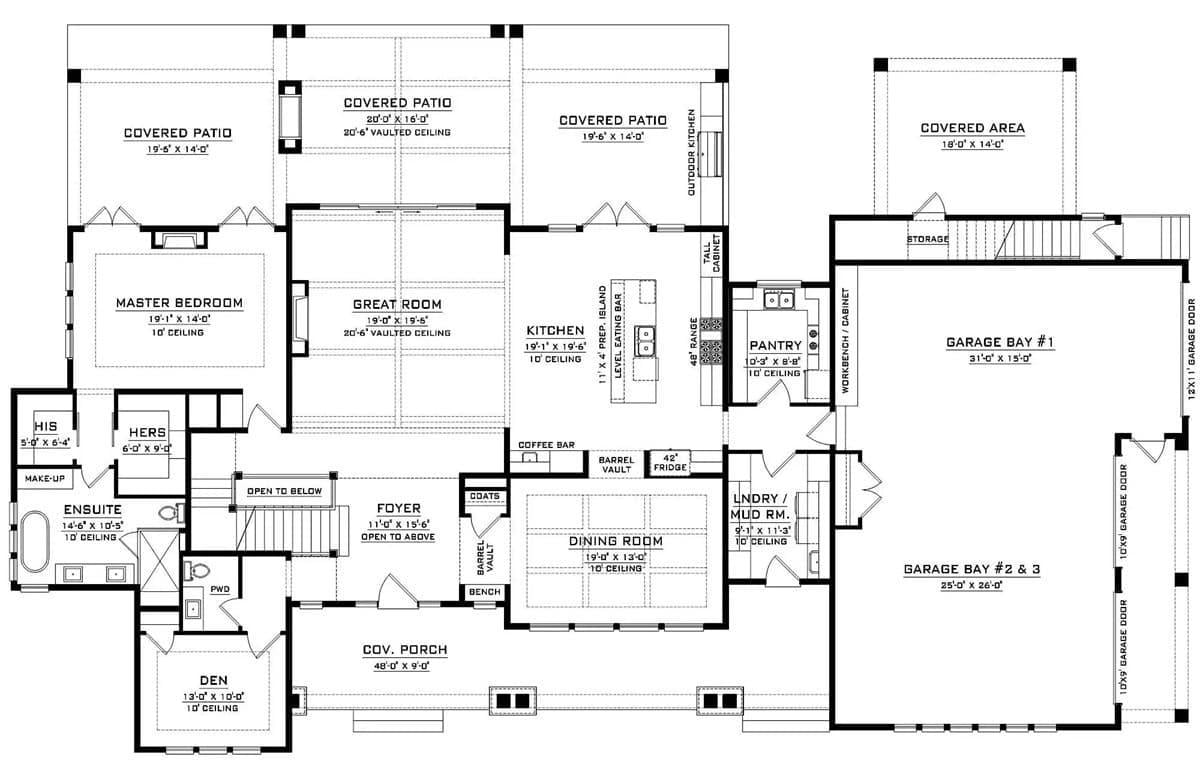 Expansive Floor Plan Featuring a Vaulted Ceiling Great Room