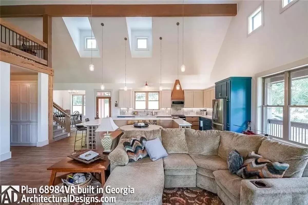 Wow, Look at Those Skylights Brightening This Living Space