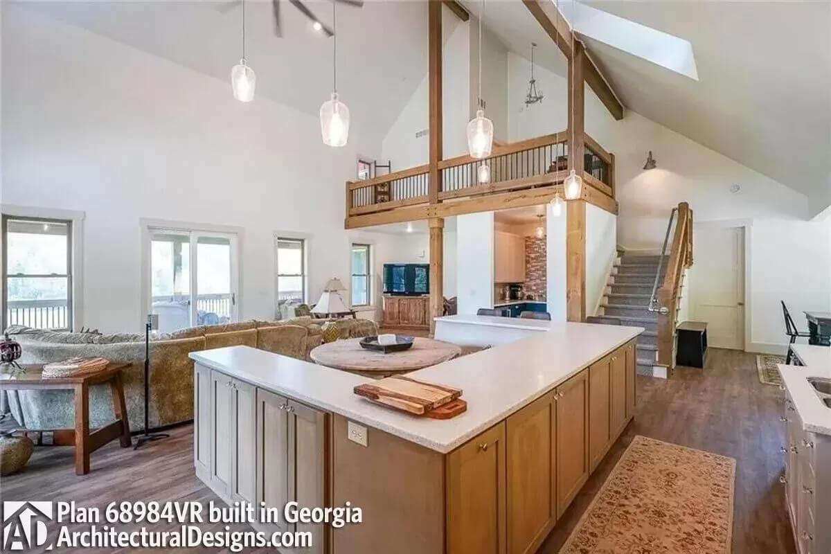 Notice the Loft Overlooking This Bright and Airy Family Room