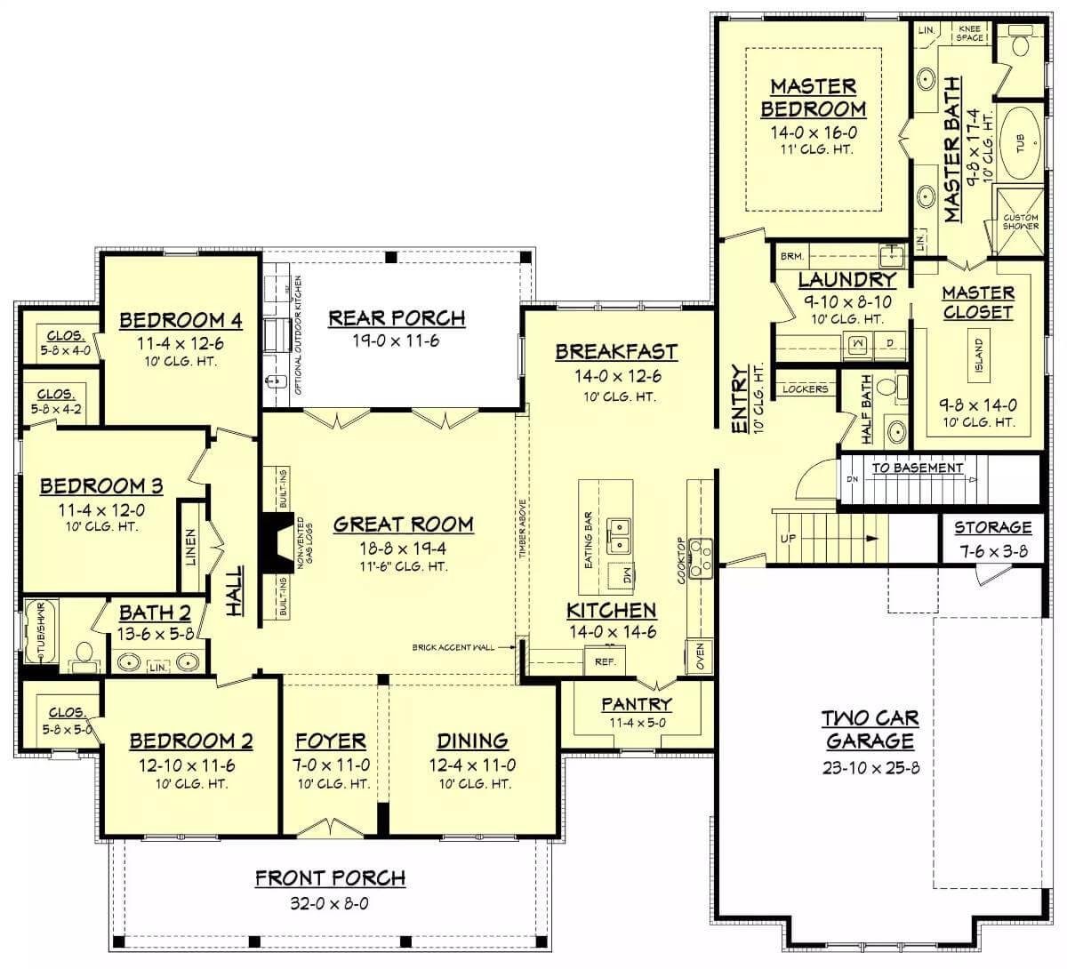 Get a Feel for the Open Design with a Central Great Room