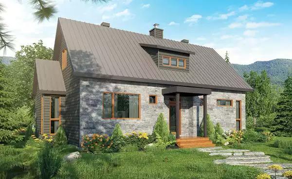 Notice the Way the Stone Facade Blends with Its Natural Setting