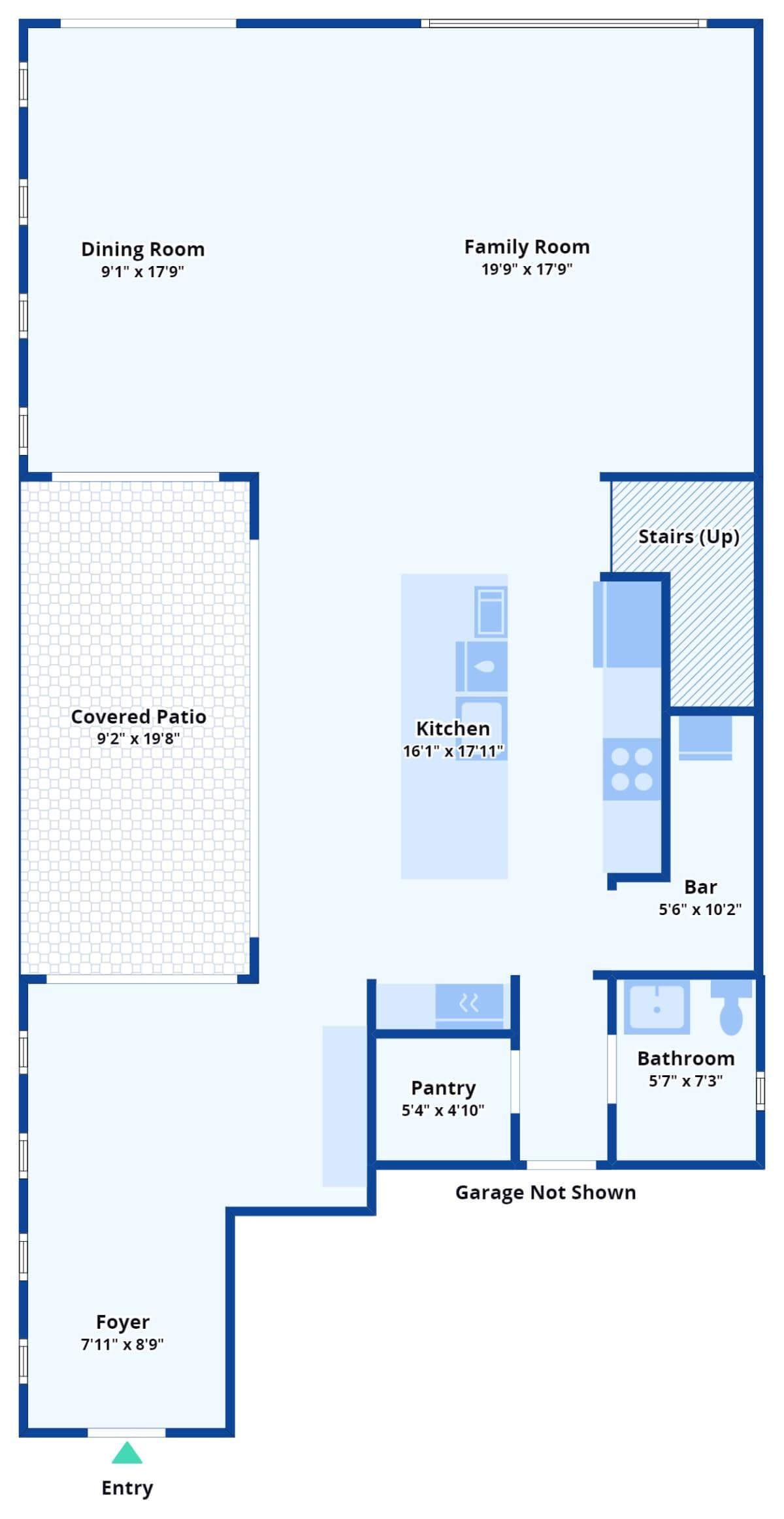 Functional Main Floor Layout with Central Kitchen Island