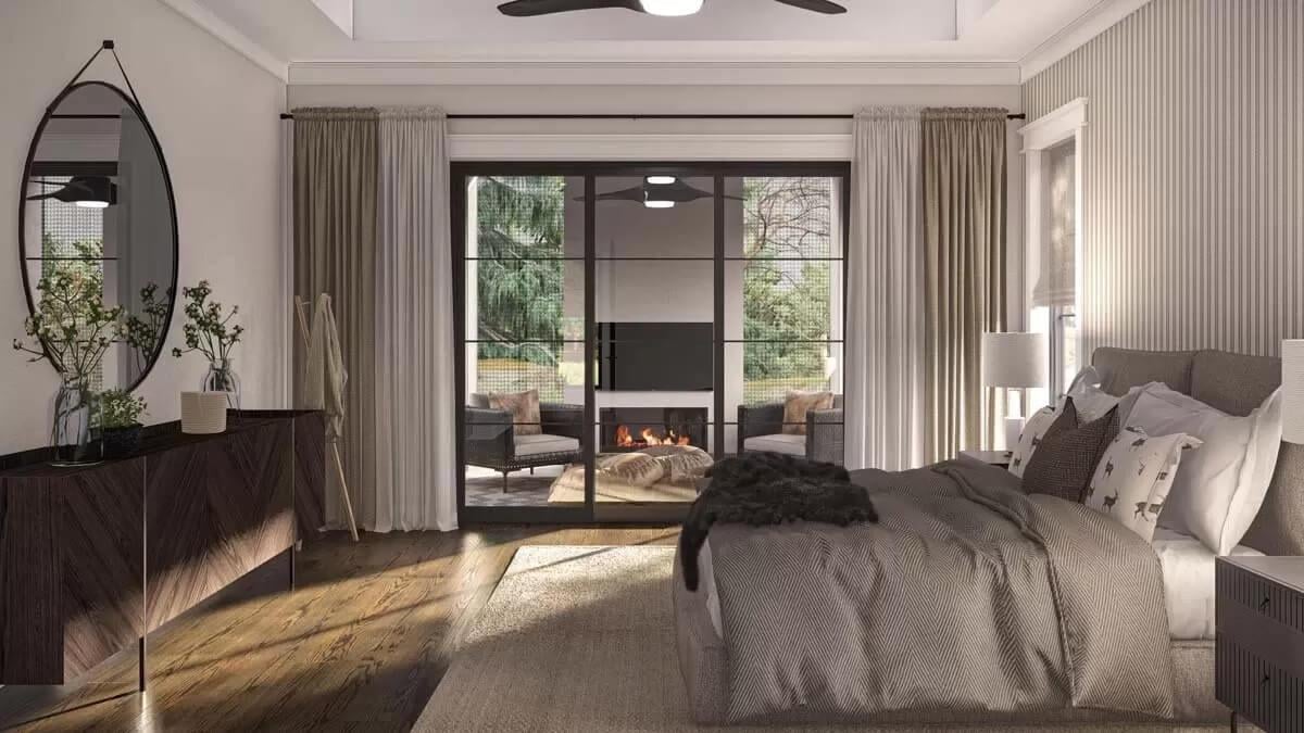 Wow, Notice the Seamless Indoor-Outdoor Connection in This Serene Bedroom