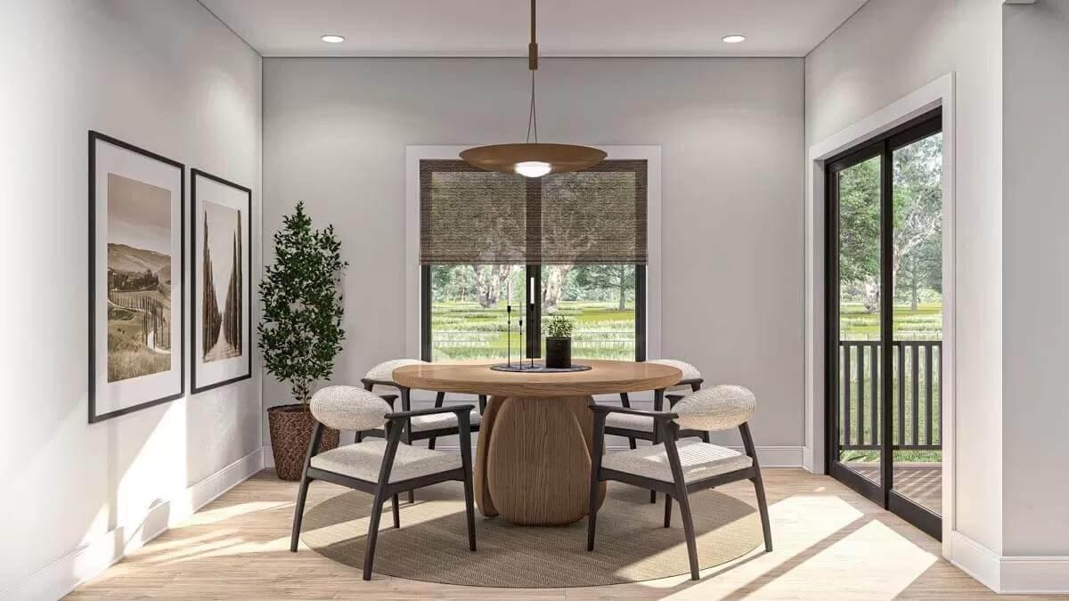 Look at the Generous Windows in This Enclosed Dining Nook