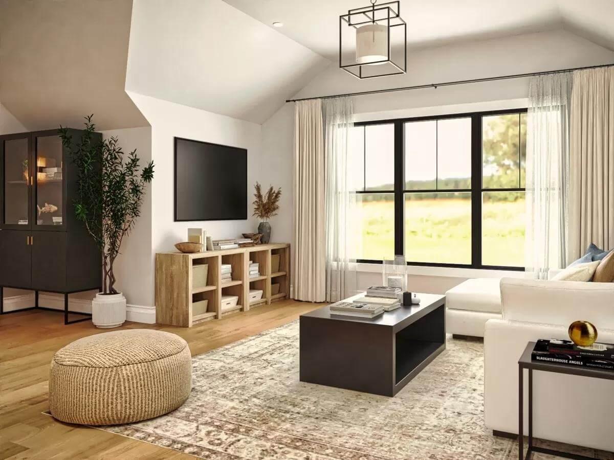 Relax in This Cozy Living Room with a Serene View