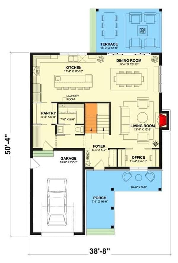 Explore This Thoughtfully Designed Floor Plan with an Inviting Terrace