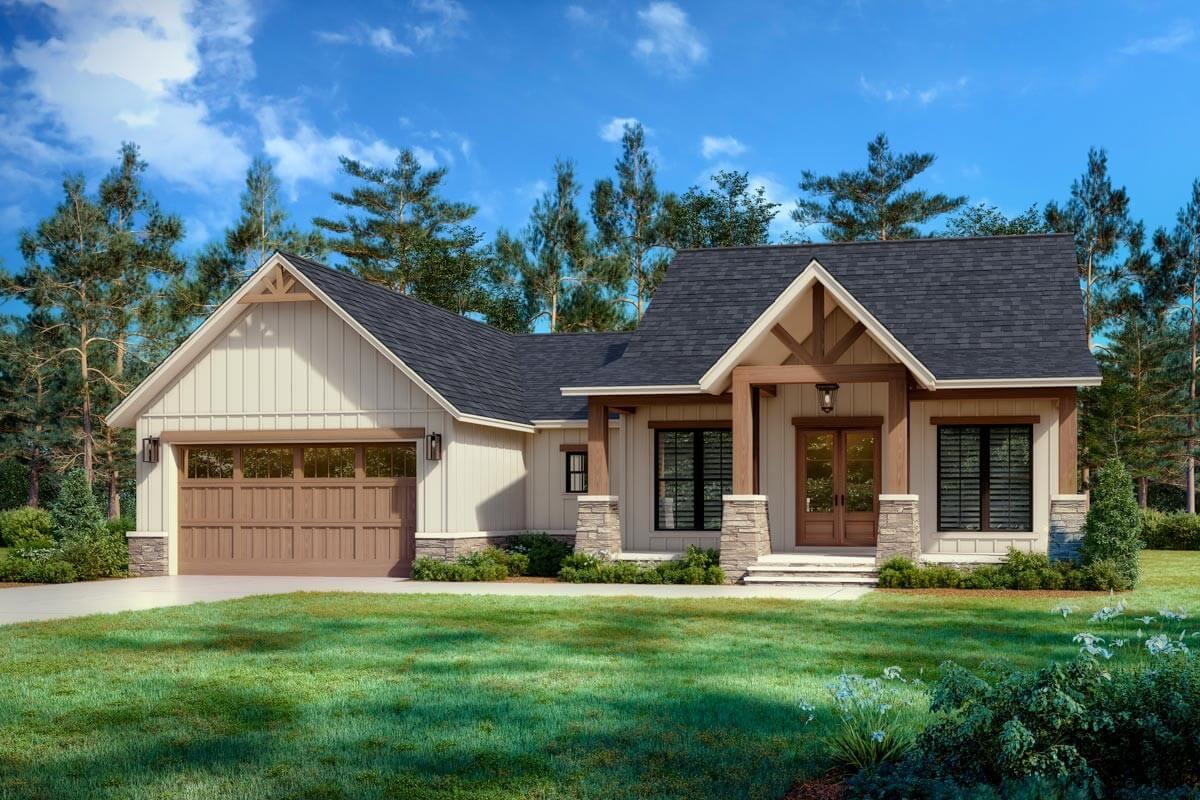Craftsman Home with a Garage Door That Steals the Show