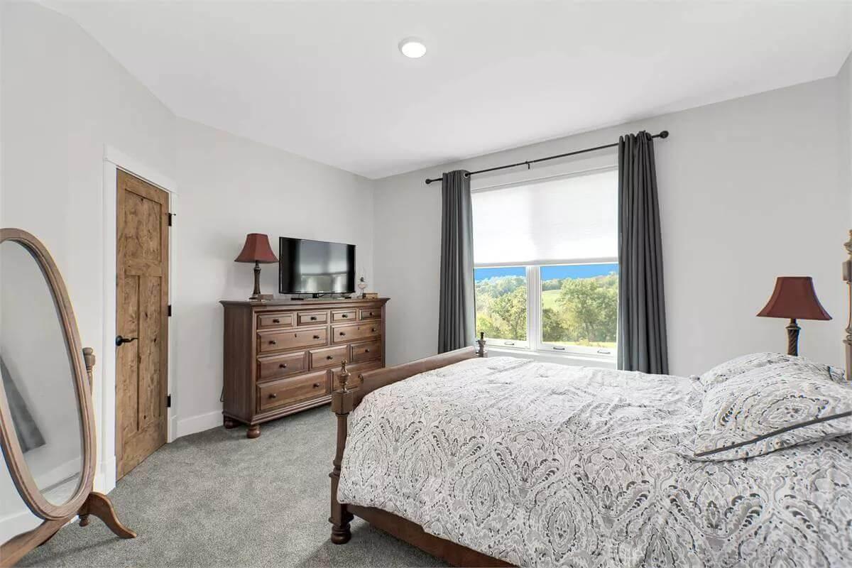 Spot the Cozy Wooden Elements in This Bedroom Retreat