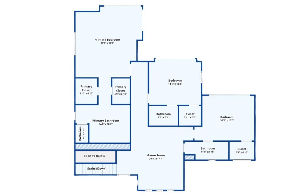 Second Floor Layout Optimized for Privacy and Entertainment