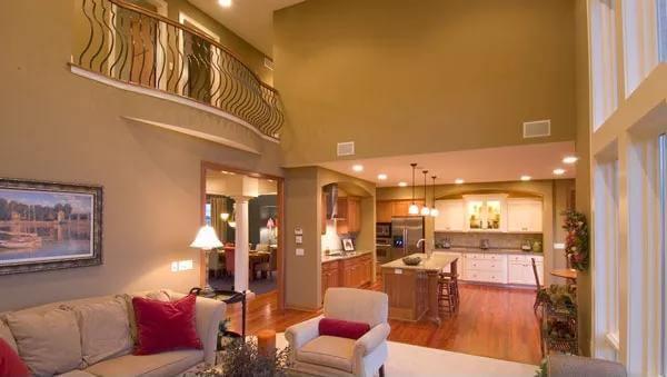 Stunning Loft Balcony Overlooking an Inviting Open Space